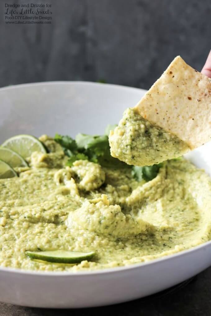 Like Mexican and Mediterranean food and don't want to choose? This Cilantro Lime Hummus may seem like an unlikely combination at first, but one taste and you'll be sold!