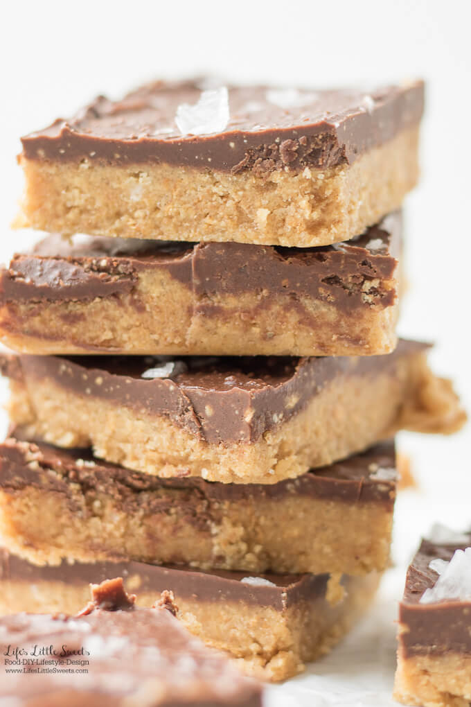 No Bake Peanut Butter Bars are a classic, dessert, sweet 'n savory recipe. Enjoy these delicious bars with salted tops for a 