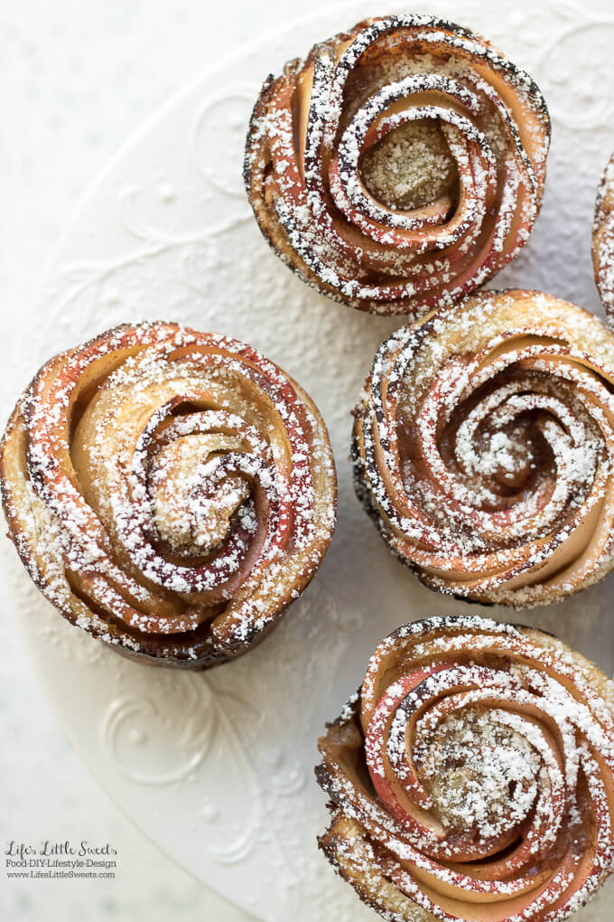 This Apple Rose Puff Pastry Recipe is the perfect addition to any brunch table with fresh, baked apples, warm cinnamon and flakey puff pastry.