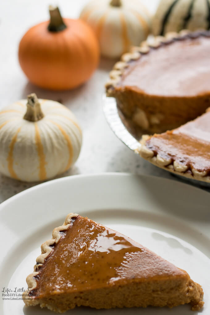 Pumpkin Pie is a dessert that is perfect for dessert early Fall through the Winter. Filled with aromatic spices and delicious pumpkin filling, there's nothing like a homemade, fresh-baked Pumpkin Pie!