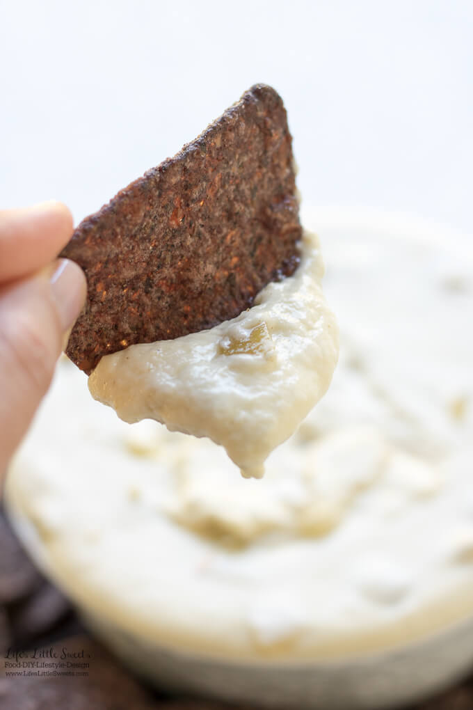 Slow Cooker Queso Blanco Dip is the perfect, savory and satisfying appetizer for any gathering. Enjoy this tasty, cheesy dip with your favorite tortilla chips or pita bread. I show how Scotch-Brite® Scrub Dots Sponges and Dishwand make for easy clean up with your slow cooker! #ScrubWithDots #CollectiveBias #ad