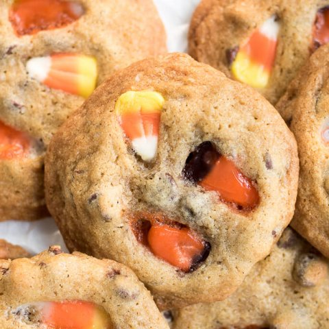 Candy Corn Chocolate Chip Cookies