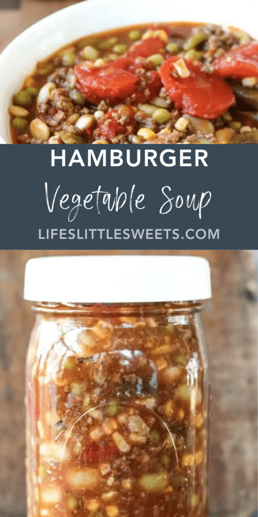 hamburger vegetable soup with text overlay