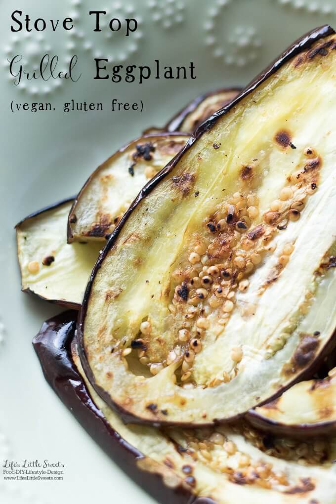 Stove Top Grilled Eggplant close up