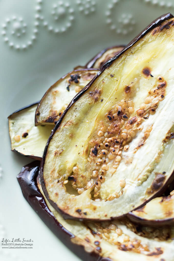 Stove Top Grilled Eggplant in a green bowl