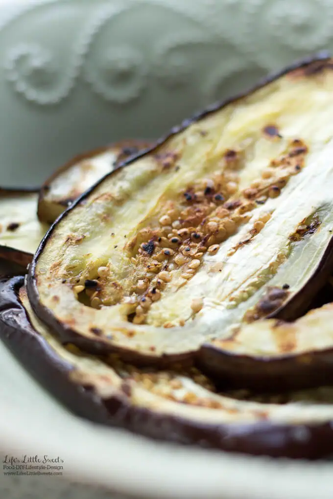 Stove Top Grilled Eggplant close up