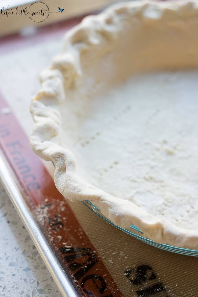 This Single Crust Recipe can be used for pie and quiche recipes both savory and sweet. Super easy with only 4 ingredients! #piecrust #singlecrust #recipe #quichecrust #homemade #easy #crust #veganoption