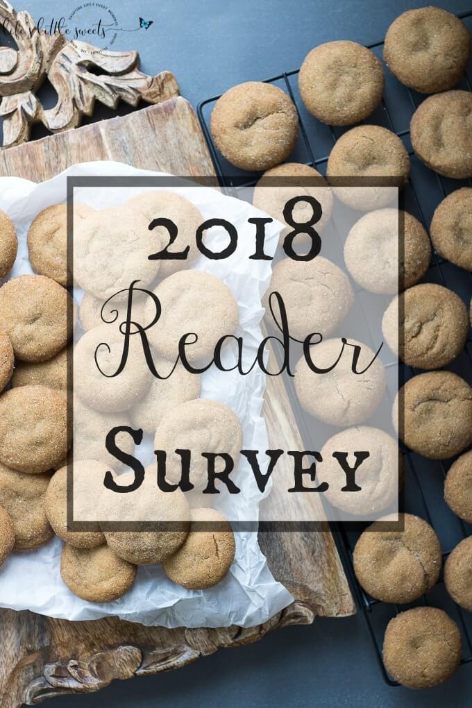 2018 Reader Survey - We want to hear feedback from you! Please take the 2018 Reader Survey for Life's Little Sweets!