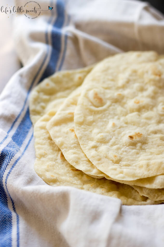 These Homemade Flour Tortillas are so wholesome and good; it's such a difference having homemade tortillas over store bought. They are perfect for wraps, dipping in sauces and to have with dinner. Only 5 ingredients! (vegan) #flour #homemade # coconutoil #vegan #vegetarian #tortillas