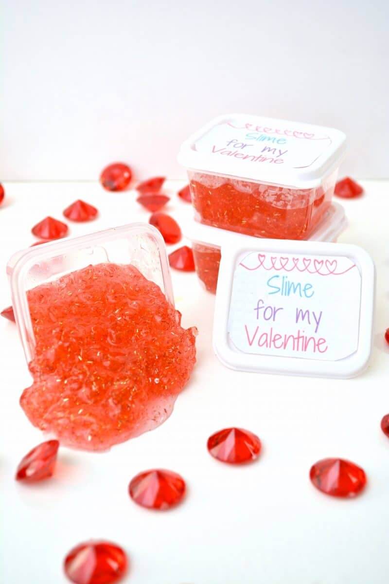 DIY Valentine's Day Slime from Crayons and Cravings | Slime Recipes - here is a collection of great Slime Recipes! Try this fun, sensory activity with your kids. #slime #diy #kidsactivities #diyslime #roundup