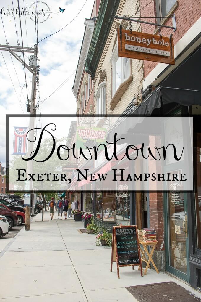 Downtown Exeter, New Hampshire  - Here are 18 photos from an afternoon visit to historic Exeter, NH. It was a delightful day of shopping, historic architecture and food. (18 Photos!) #exeternh #travel #NH #historic #shopping #food #chocolate #travelblogger #Summer #vacation
