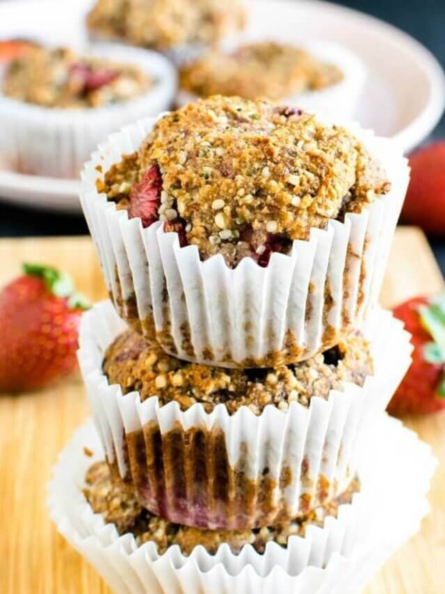 Strawberry Jam Flourless Protein Muffins Story