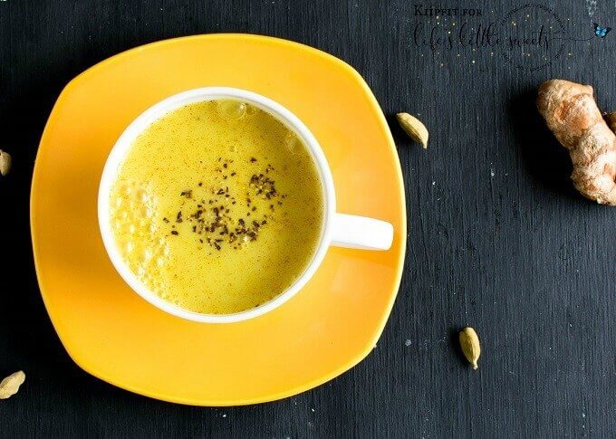 Ginger Golden Milk is loaded with anti – inflammatory properties and healing agents. Its vegan, paleo friendly and gluten free too. #goldenmilk #glutenfree #vegan #dairyfree #paleo #paleofriendly #drink #turmeric #ginger