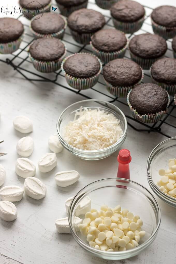 These Bunny Butt Cupcakes Recipe are the perfect Easter and Springtime-themed cupcakes for your next gathering! They have a delicious and moist chocolate cupcake base with a marshmallow and coconut flake bunny diving into buttercream 