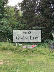 2018 Garden List