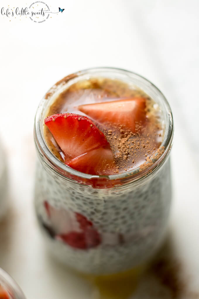 This Chia Pudding is a nice way to start of the day for breakfast or as a delicious snack and it can easily be made to be vegan and gluten free. Customize it with your favorite berries and sweeten with maple syrup. (vegan option, paleo, gluten free, keto friendly) #chia #chiapudding #pudding #veganoption #keto #glutenfree #recipe #fruit #berries #strawberries #blackberries #milk
