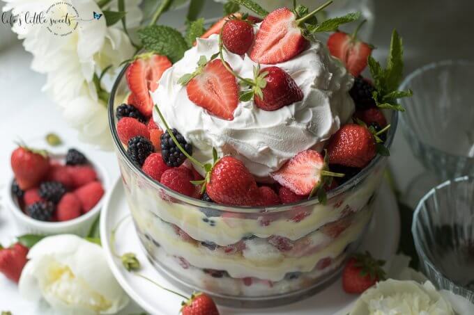 This Mixed Summer Berry Trifle recipe is a delightful, showstopping and delicious dessert that is 
