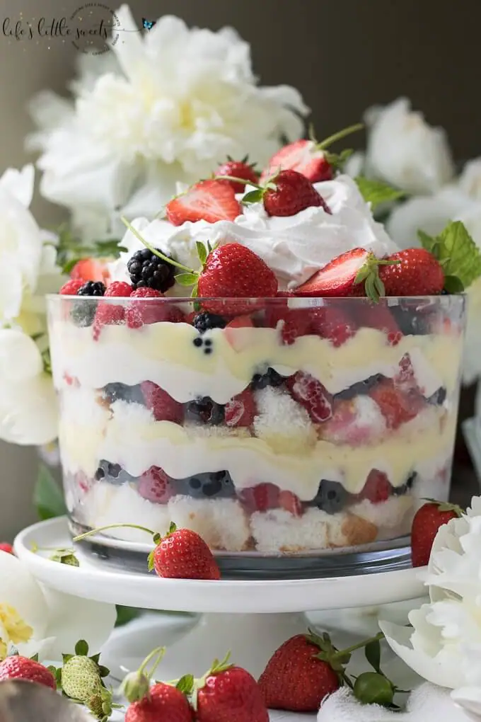 This Mixed Summer Berry Trifle recipe is a delightful, showstopping and delicious dessert that is 