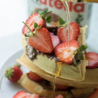 Strawberry Nutella Waffles