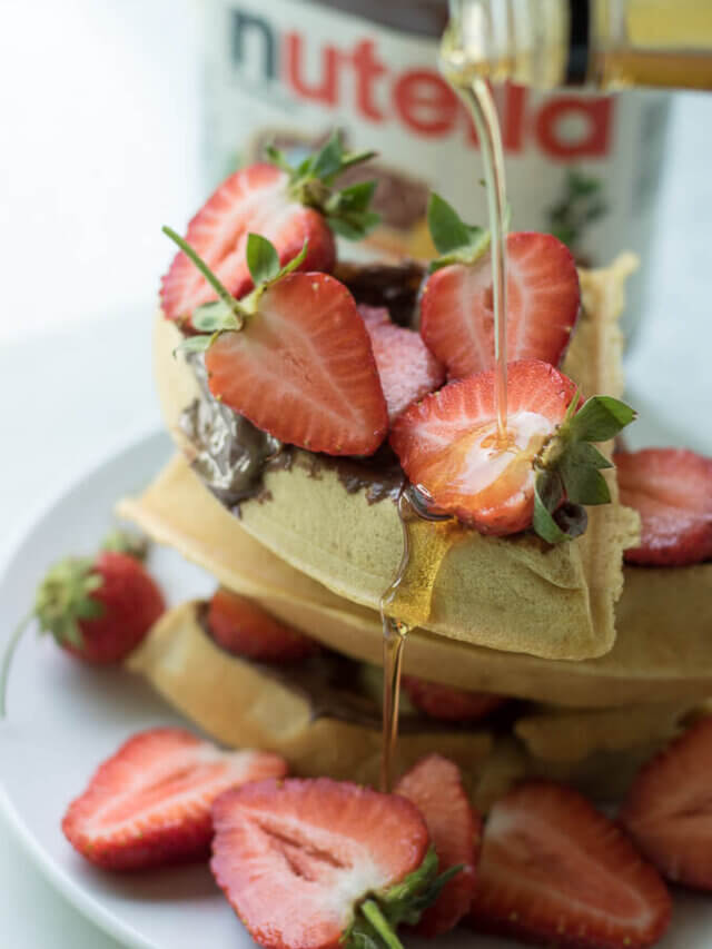 Strawberry Nutella Waffles Story