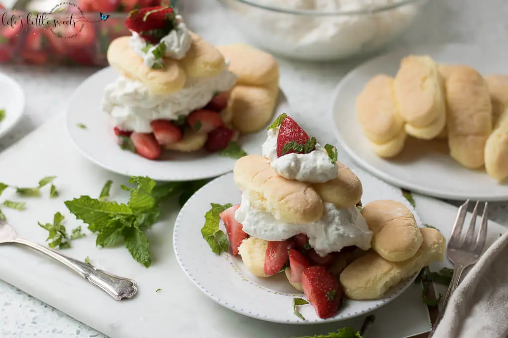 Strawberry Mint Shortcake with Ladyfingers