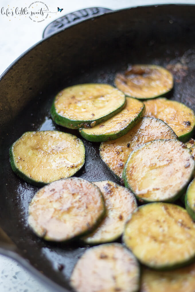Curry Zucchini is delicious way to change up the way you serve up zucchini; try this savory, sauteed zucchini side dish when the zucchini is abundant this season. #zucchiniseason #zucchini #curry #curryzucchini #savory #vegan #glutenfree #oliveoil #koshersalt