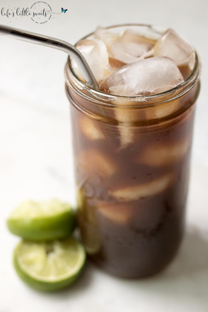 Coffee Limeade is a citrus-infused iced coffee drink recipe, perfect for hot, humid days. Try this new spin on iced coffee! (vegan, gluten-free) #coffee #iced #limeade #coffeelimeade #drink #recipe