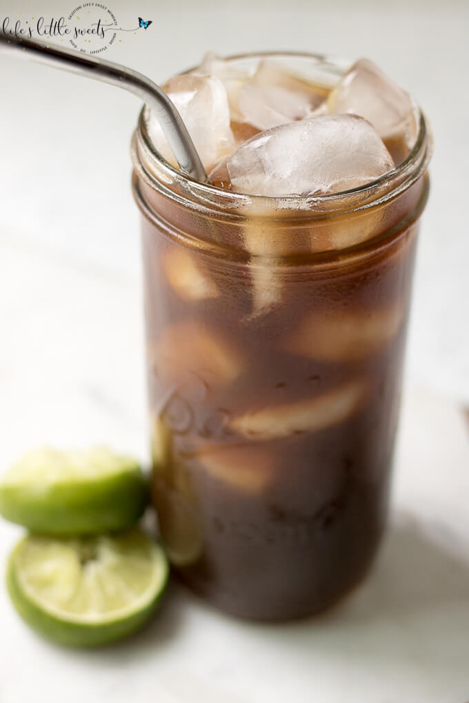 Coffee Limeade is a citrus-infused iced coffee drink recipe, perfect for hot, humid days. Try this new spin on iced coffee! (vegan, gluten-free) #coffee #iced #limeade #coffeelimeade #drink #recipe