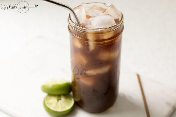 Coffee Limeade is a citrus-infused iced coffee drink recipe, perfect for hot, humid days. Try this new spin on iced coffee! (vegan, gluten-free) #coffee #iced #limeade #coffeelimeade #drink #recipe
