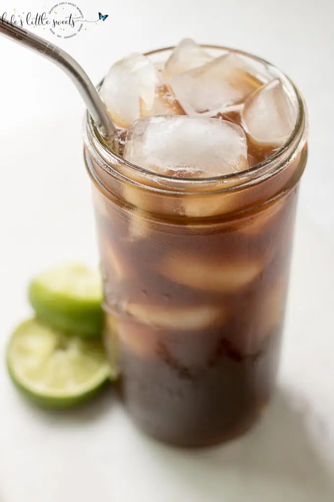 Coffee Limeade is a citrus-infused iced coffee drink recipe, perfect for hot, humid days. Try this new spin on iced coffee! (vegan, gluten-free) #coffee #iced #limeade #coffeelimeade #drink #recipe