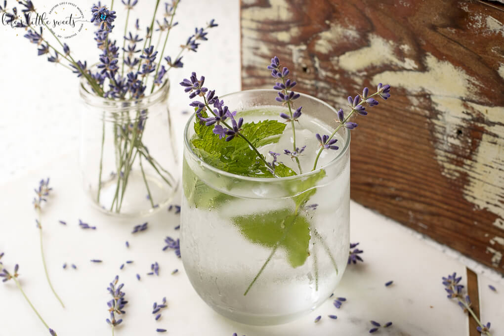 Lavender Mint Water is a Summer, spa water recipe that you can make passively by cold brewing in the refrigerator overnight. (vegan, gluten free) #spawater #Summerwater #lavender #driedlavender #mint #freshmint #freshlavender #water 