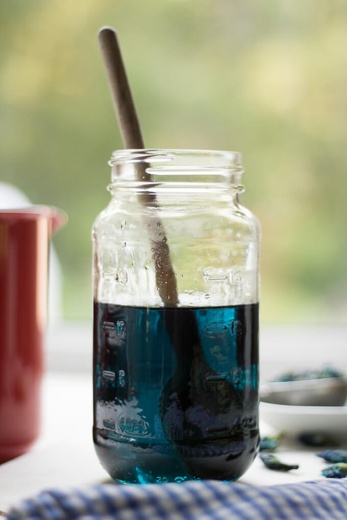 Blue Butterfly Pea Flower Simple Syrup