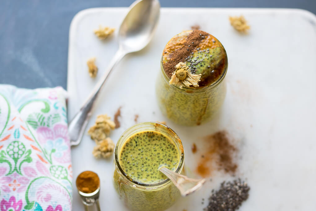 Chrysanthemum Golden Milk Chia Pudding Turmeric Life's Little Sweets