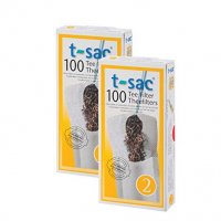 T-Sac Tea Filter Bags, Disposable Tea Infuser, Number 2-Size, 2 to 4-Cup Capacity, Set of 200