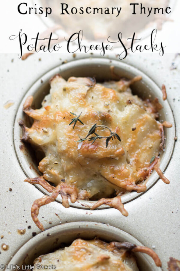 Crisp Rosemary Thyme Potato Cheese Stacks Cream Cheese, Cheddar