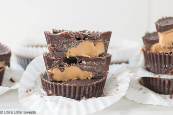 Nut Butter Cups are refined sugar free, take just minutes to make and have only 5 required ingredients. These chocolate-y, sweet, snacks are made with coconut oil, cocoa powder, almond butter, peanut butter, cashew butter and tahini (sesame seed butter) and you can customize this recipe with your favorite nut butter. #nutbutter #almondbuttercups #cashewbutter #tahini #peanutbuttercups #vegan #glutenfree #paleo #refinedsugarfree #vegetarian #dairyfree