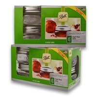 (2 Packs) Ball Mason Wide Mouth Half Pint Jars - 8oz - 4 Jars Per Box - Total 8 Jars