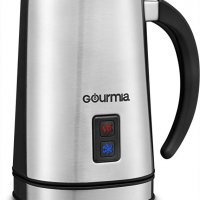 Gourmia GMF225 Cordless Electric Milk Frother & Heater for Extra Foamy Cappuccino, Latte & More, Stainless Steel, Detachable Base For Easy Serving