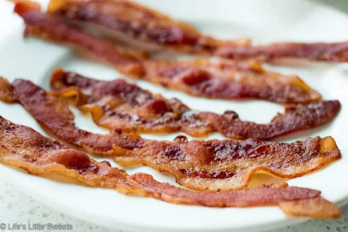 crispy Bacon on a white plate