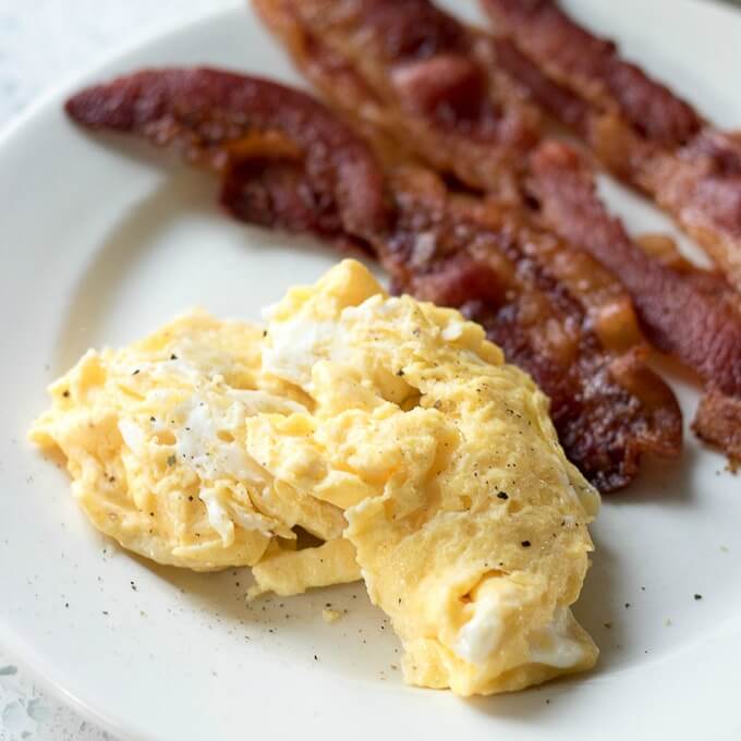 Scrambled Eggs in Bacon Fat