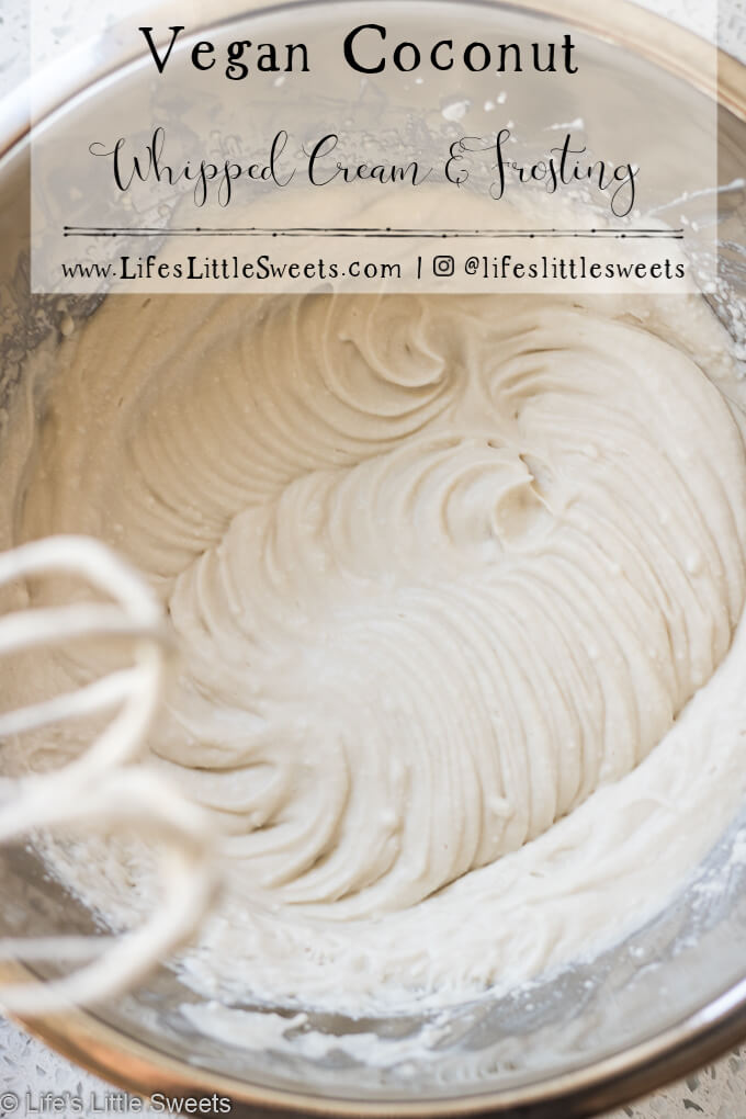 Vegan Coconut Whipped Cream and Frosting in a mixing bowl