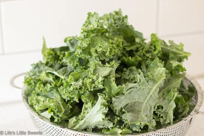 How to Make Kale Chips - washed kale