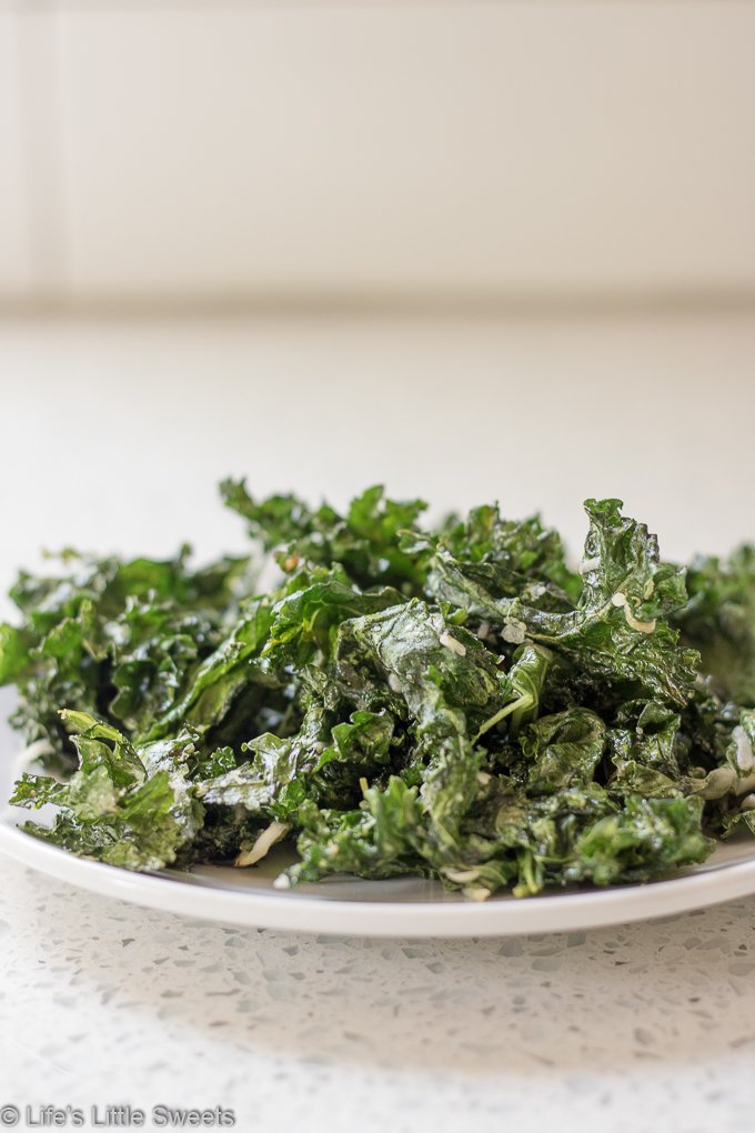 How to Make Kale Chips - plate of kale chips