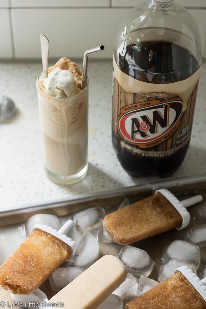 Root Beer Float Popsicles (Root Beer, Vanilla Ice Cream, Dessert