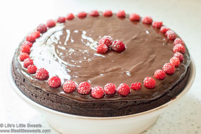 Flourless Chocolate Cake with Wineberries lifeslittlesweets.com 680x1020