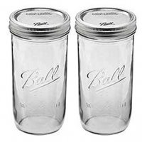 Ball 24 oz Jar, Wide mouth, 24 ounce (Pack of 2),Clear