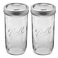 Ball 24 oz Jar, Wide mouth, 24 ounce (Pack of 2),Clear