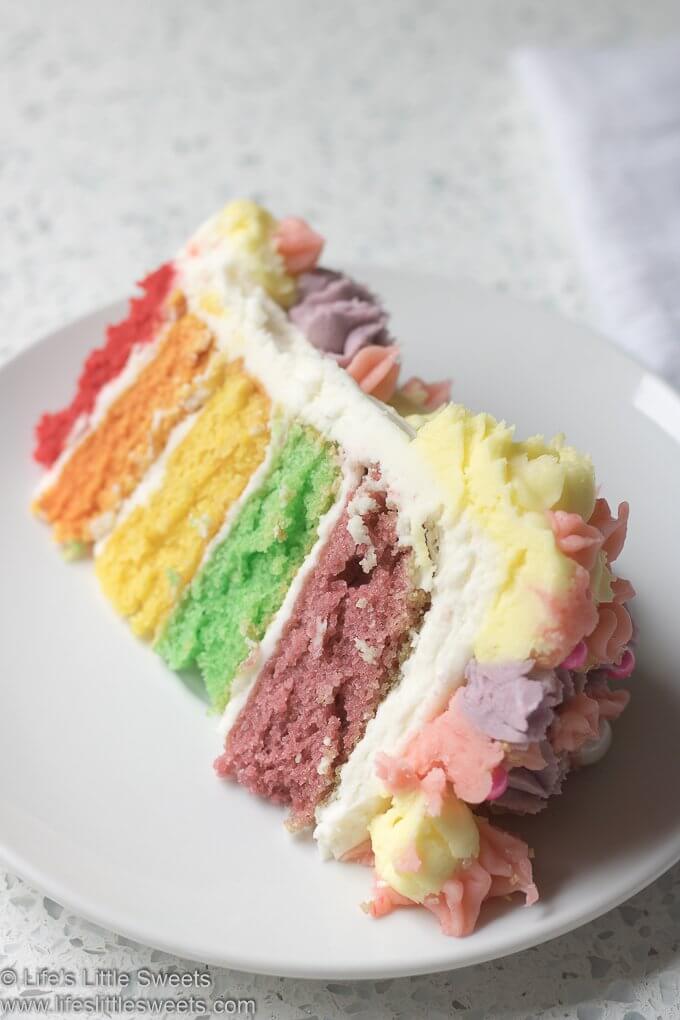 Unicorn Rainbow Cake lifeslittlesweets.com