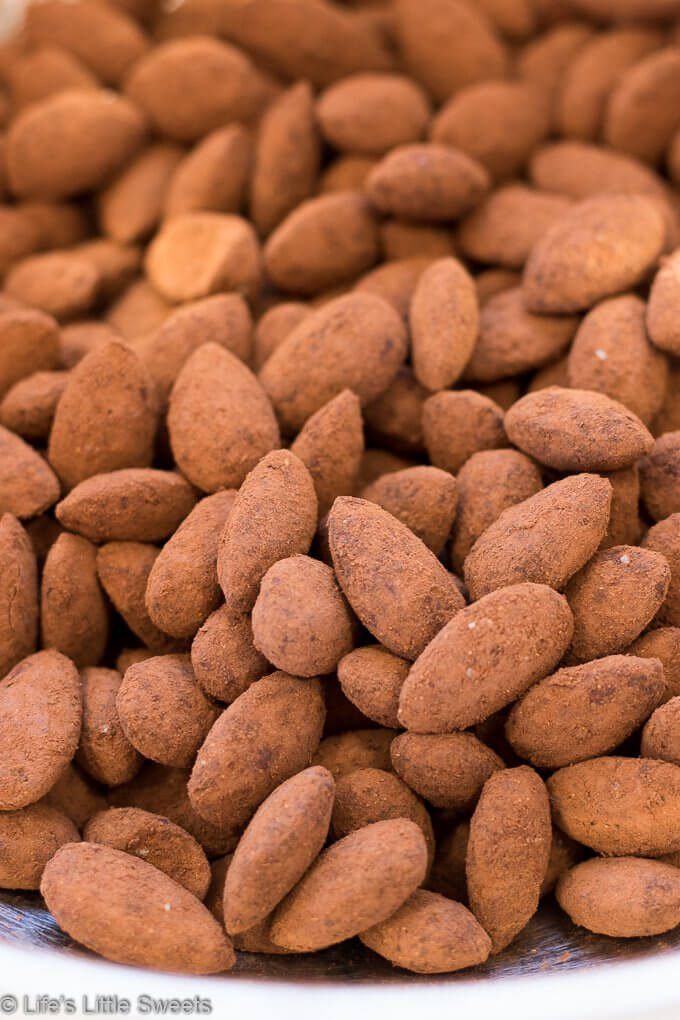 a pile of Cocoa Almonds