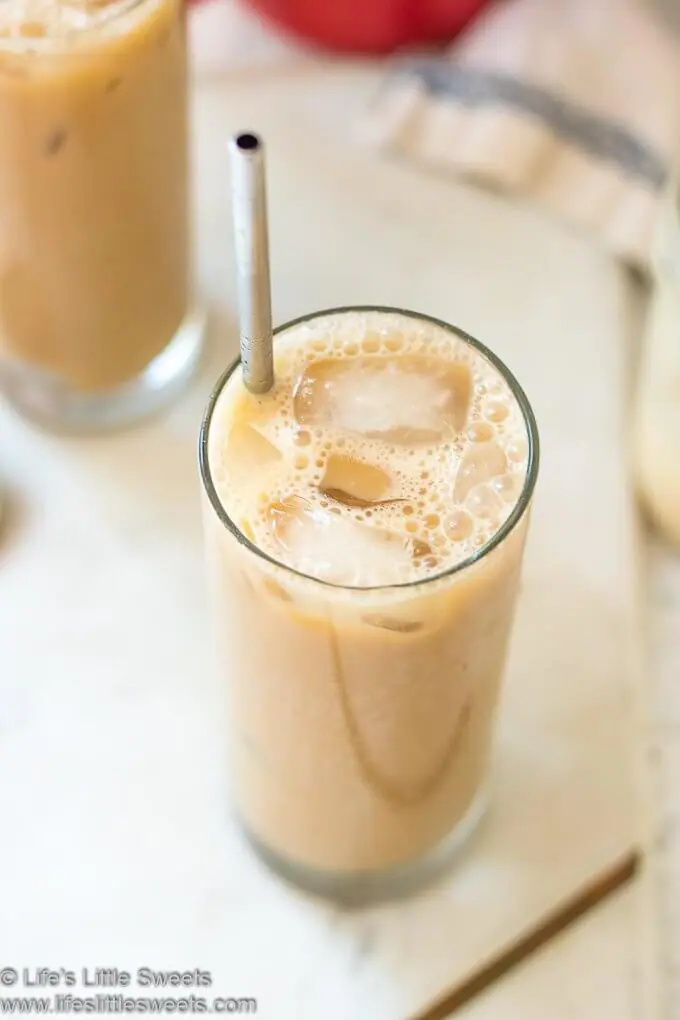 Sweetened Condensed Milk Iced Coffee with bubbles lifeslittlesweets.com